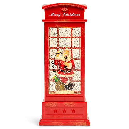 Raz Imports 10" Santa In Lighted Water Booth #TOP5