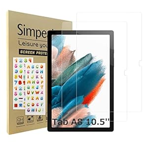 Simpeak 2 Pack Screen Protector Compatible for Samsung Galaxy Tab A8 10.5'', Tempered Glass Compatible with Samsung Tab A8, Replacement for Galaxy Tab A8,[9H Hardness][Bubble Free]