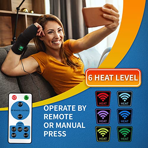 Sticro Hand Heating Pad Carpal Tunnel Wrist Brace Wrap For Pain Relief, Full Heat Coverage Heating Pad For Arthritis, Tendonitis, 6 Heat Settings 4 Auto Offf Timers For Left Right Hand(Large) #TOP4