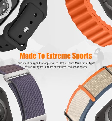 Image of 8 Pack Compatible with Apple Watch Ultra 3 /2 Band 49mm 46mm 45mm 44mm 42mm Men Women,Breathable Trail Loop+Alpine Loop+Ocean+Silicone Sport Band for iWatch Series 11 /10 /9 /8 /7 /6 /SE /5 /4 /3,Ultra 3 2 1