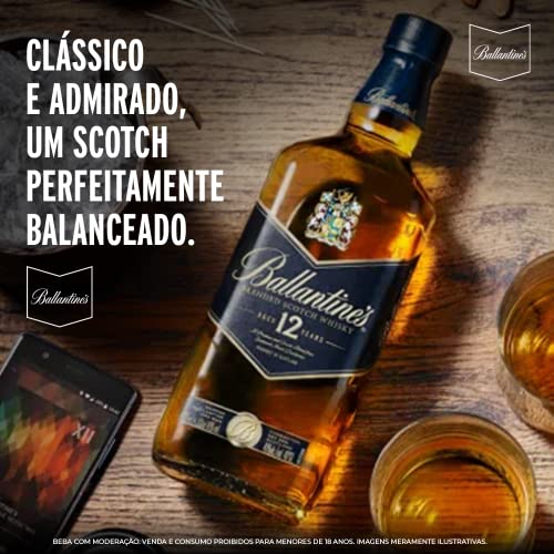 Ballantine's Whisky 12 Anos Blended Escocês - 1 Litro