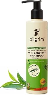 Pilgrim Australian Tea Tree Non-Drying Anti-Dandruff Shampoo 200 ml | Removes Dandruff from Source | Helps with Itching, Irritation | Strong & Smooth Hair | For Men & Women |