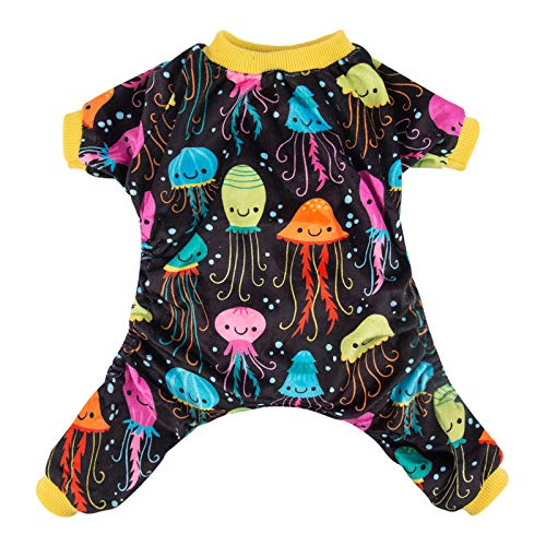 CuteBone Dog Pajamas Jellyfish Dog Apparel Dog Jumpsuit Pet Clothes Pajamas P80M Medium