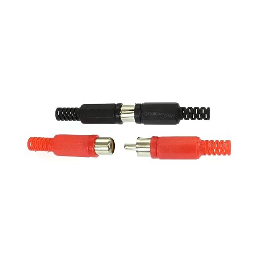 10 Conectores RCA Macho y Hembra para Audio y Video miniatura 4
