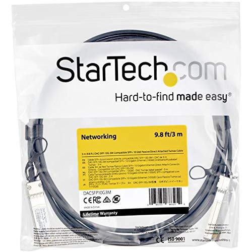 Startech.Com DACSFP10G3M Cavo Twinax Con Collegamento Diretto Sfp+, Compatibile Con Dell, 3 M, Nero - 4