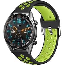Case 4U Huawei Watch ile uyumlu GT2 46mm Delikli Siyah Ye il HBV00000R0BS7