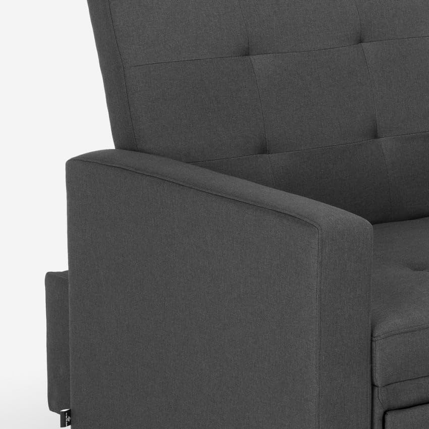 Produce Shop Poltrona Letto Singolo con braccioli Design Moderno salvaspazio Brooke - Grigio