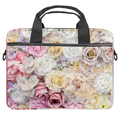 Sac bandoulière PC 13 à 14.5 pouces à motif floral et feuilles