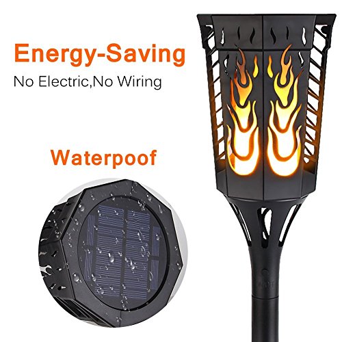 Eleoption Naturally Solar Pathway Lights Solar Lights Indoor Outdoor, Led Fire Flame Torches Lights Dusk To Dawn Auto On Off For Tabletop Garden Walkway Yard Landscape Pool Decoration (Pack Of 4) #TOP4