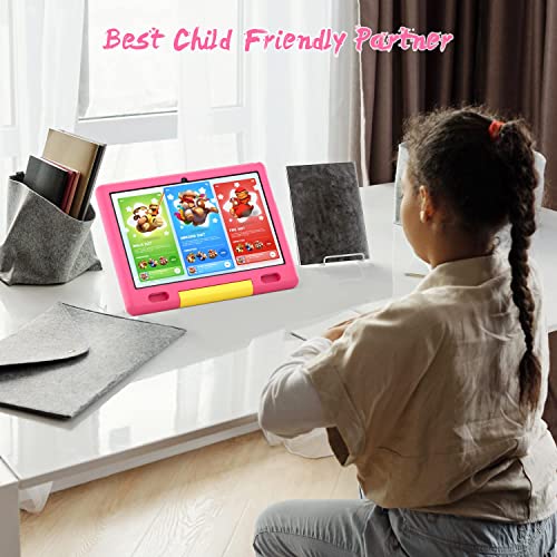 ULIST Kinder Tablet 10 Zoll, Tablet Kinder Android 11, 1280 * 800 HD-Display, 2GB+32GB, Quad Core, WiFi, Bluetooth, 6000 mAh Akku Kids Tablet (Rosa) – Bild 6