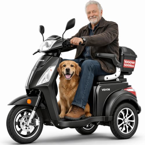 VEVOR Heavy Duty 3-Wheel Mobility Scooter
