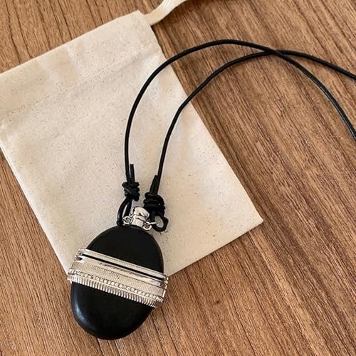 Collar de matraz artesanal de madera con cadena ajustable ligera 7