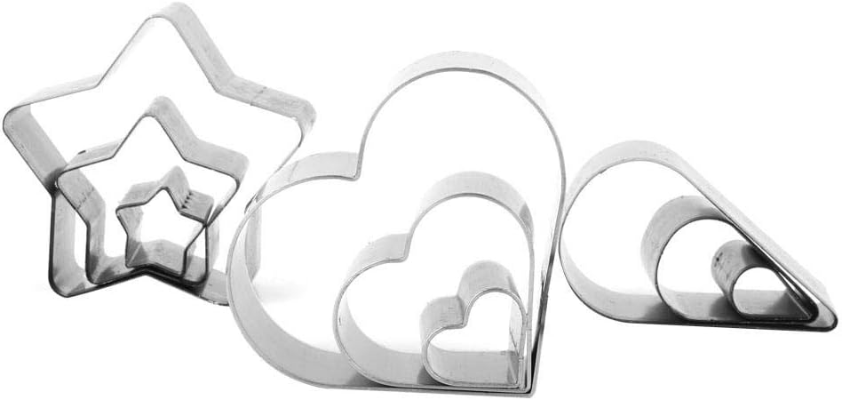 9PCS Leather Cutting Shapes, Leatherware Craft Template Cutter Heart Water Drop Pentagram Shaped Leather Cutting Mold Die Crop Tool