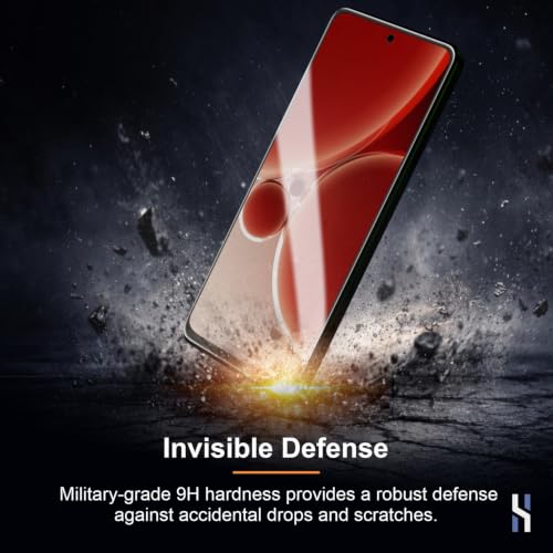 Image of Tempered Glass for OnePlus Nord 3 | Nord CE 3 (6.7 Inch) Military Grade 9H Screen Guard, Anti-Scratch, Shatterproof, Edge-to-Edge Full Coverage - Black Border
