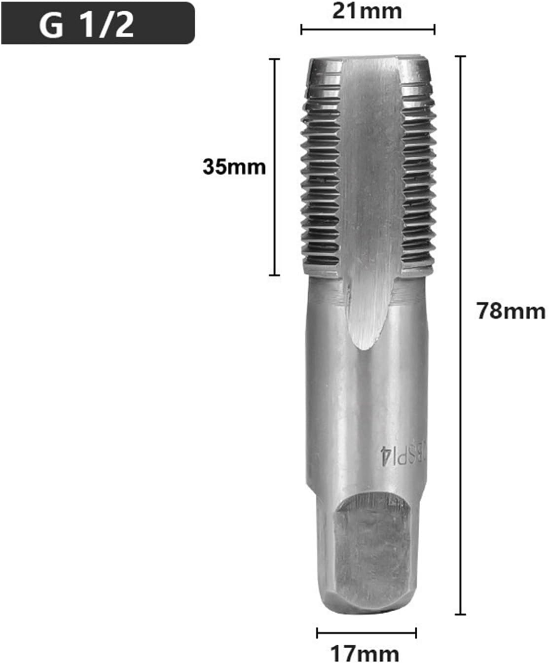 Thread Taps，Thread Chaser, Taper Tap Pipe G1/8 1/2 3/4 1 HSS Taper Pipe Tap BSP Metal Screw Thread Cutting Tools Screw Tap Threading Tools(G1/2)