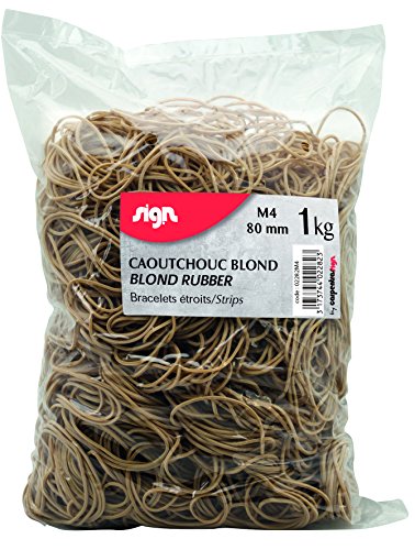 Bracelet élastique blond 80 mm de la marque SIGN 02282M4 sachet 1 kg