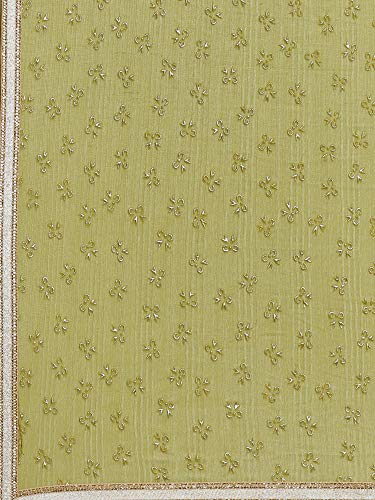 Image of AKHILAM Women's Pure Chiffon Saree with Blouse Piece