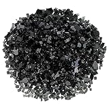 American Fireglass 1/4” Fire Glass | Use in Fireplace, Fire Pits or Bowls | for Natural Gas or Propane Fires | Safe Tempered Glass for Outdoor & Indoor | Black, 10lb Bag