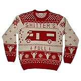 Christmas Vacation Shitter's Full Ugly Christmas Sweater Red (Large)