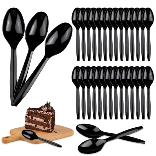 200 Stück Plastiklöffel, Transparent Eislöffel Plastik, Wiederverwendbar Plastik Löffel, 13.8cm Robust Klein Dessertlöffel Plastikbesteck für...