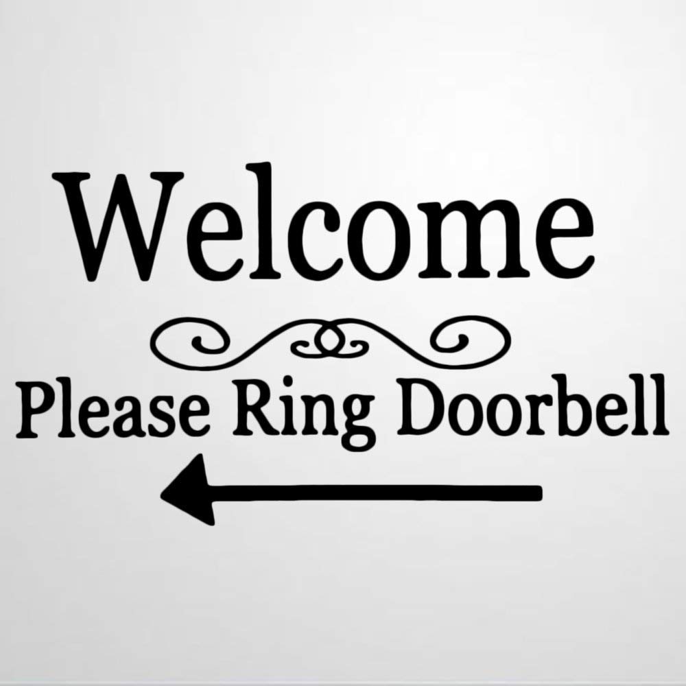 VVWV Welcome Please Ring Doorbell Arrow Wall Decals Front Door Peel and Stick Wall Stickers for Bedroom Living Room Wall Art Home Decor Decal Sticker L x H 30 cm x 28 cm (B08YNQVWVF) Amazon Price History, Amazon Price Tracker