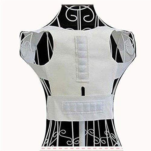 Aofit 12 Magnets Back Support Belt Corrector Shoulder Posture Brace Belt For Men Or Women Or Children- Unisex (S 28.74"-29.13", White) #TOP1