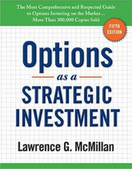 Options as a Strategic Investment by Lawrence G. McMillan 5 edition Textbook ONLY, Hardcover
