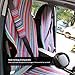 Copap 4pc Seat Covers Front Pair Baja Bucket Seat Cover Universal Stripe Colorful Saddle Blanket with Seat-Belt Pad Protectors for Car, SUV & Truck