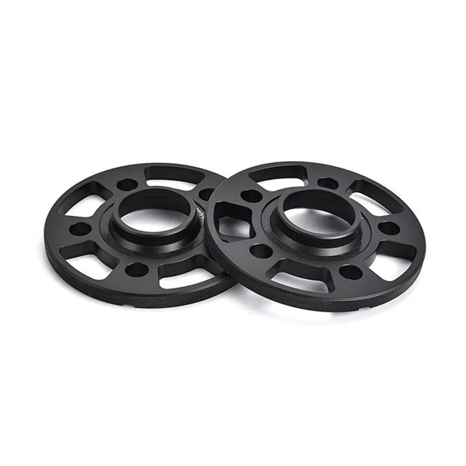 Entretoises de roue de voiture Entretoises de roue noires en aluminium forgé, adaptateur moyeu, 2 pièces, pour Q5 PCD 5X112 CB 66.6 M14X1.5(Black 12mm 2PC)