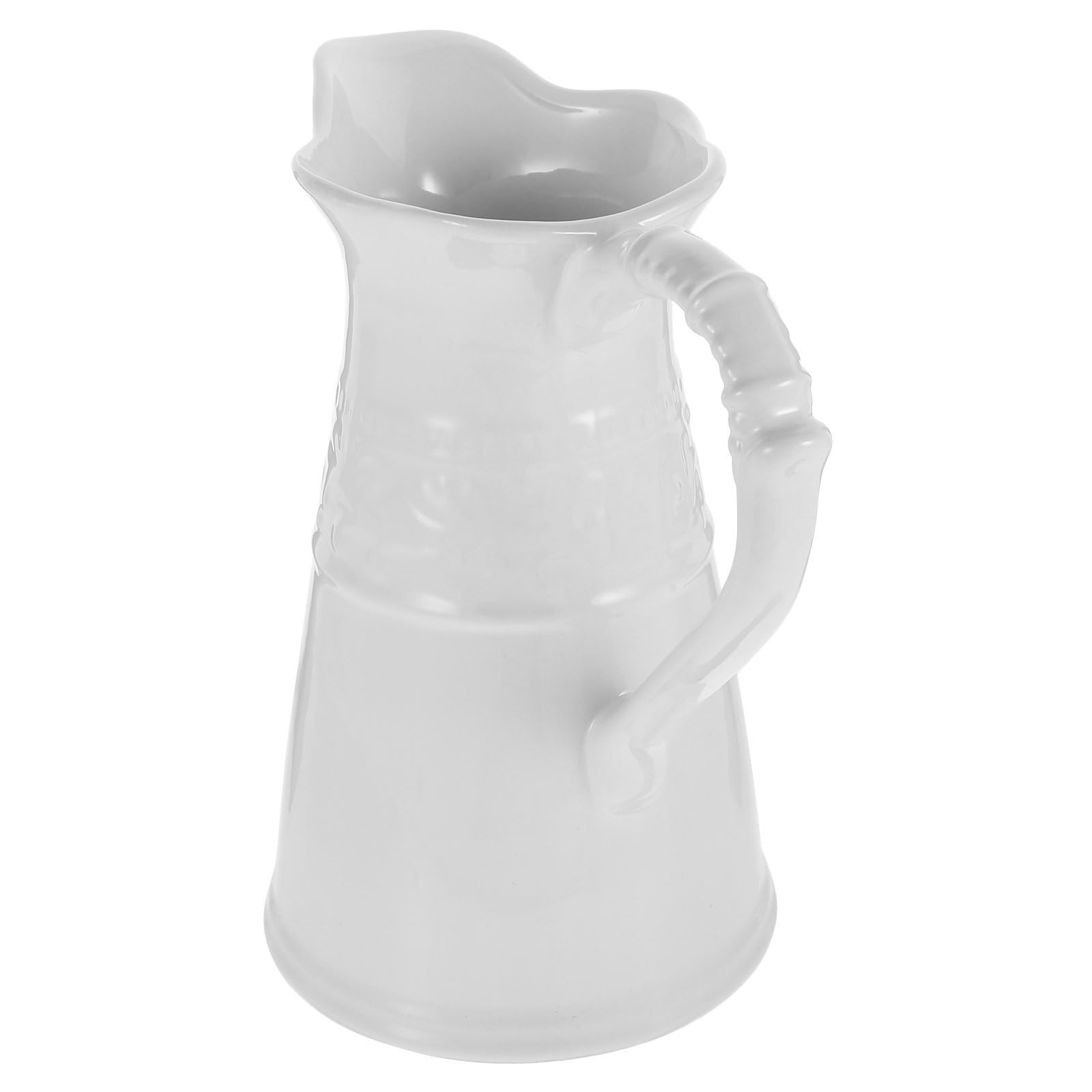 Vase en céramique blanc stable contre les chutes de bouquets