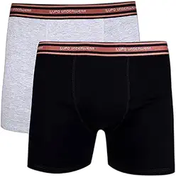 Kit 2 Cuecas Boxer, Lupo, Masculino
