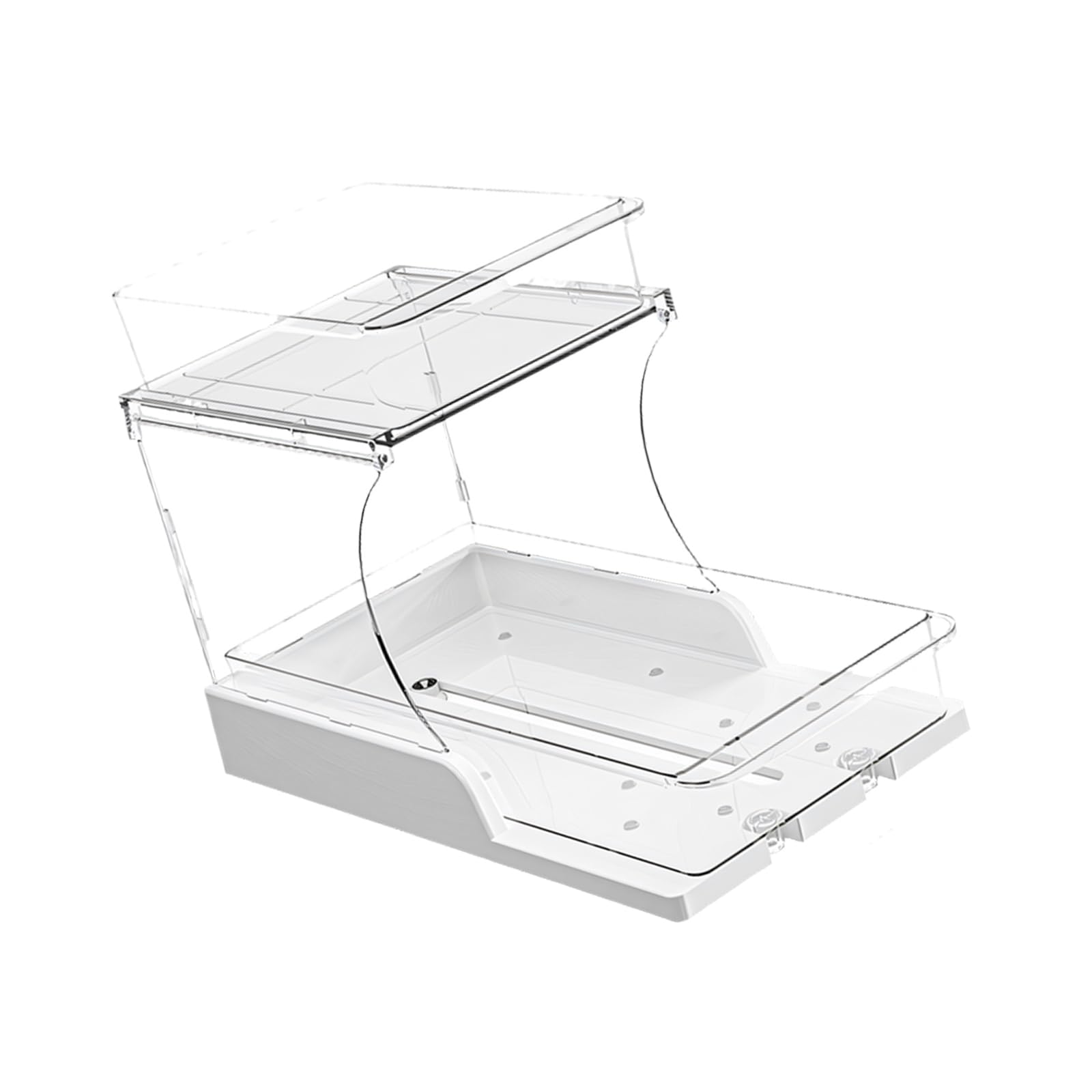 JTQYFI Compact Rotating Seasonings Shelf for Countertop or Cabinet Sturdy Kitchen Rack Multifunctional Seasoning Holder Rotating Shelf