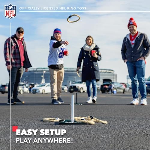 Wild Sports NFL Quoits Set with Direct Print HD Team Graphics – Tailgate Ring Toss Game – Great Gift for Any Football Fan! Ring Toss Family Outdoor Games for The Beach, BBQ, or Tailgate Party by Wild Sports - Image 4