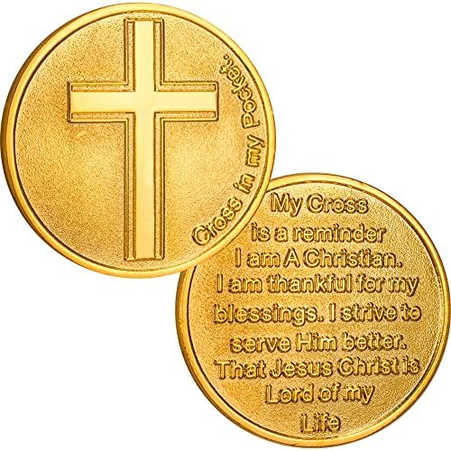 Cross In My Pocket Coin Deluxe 22Kt Gold Plated Challange Token image 3