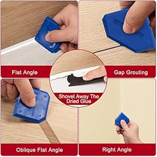 Caulk Gun Kit, Smooth Silicone Caulking Gun and Caulk Remover Tool, Sealant Finishing Tool Grout Scraper for Kitchen Bathroom Window Sink Joint, All in One with Gift Box