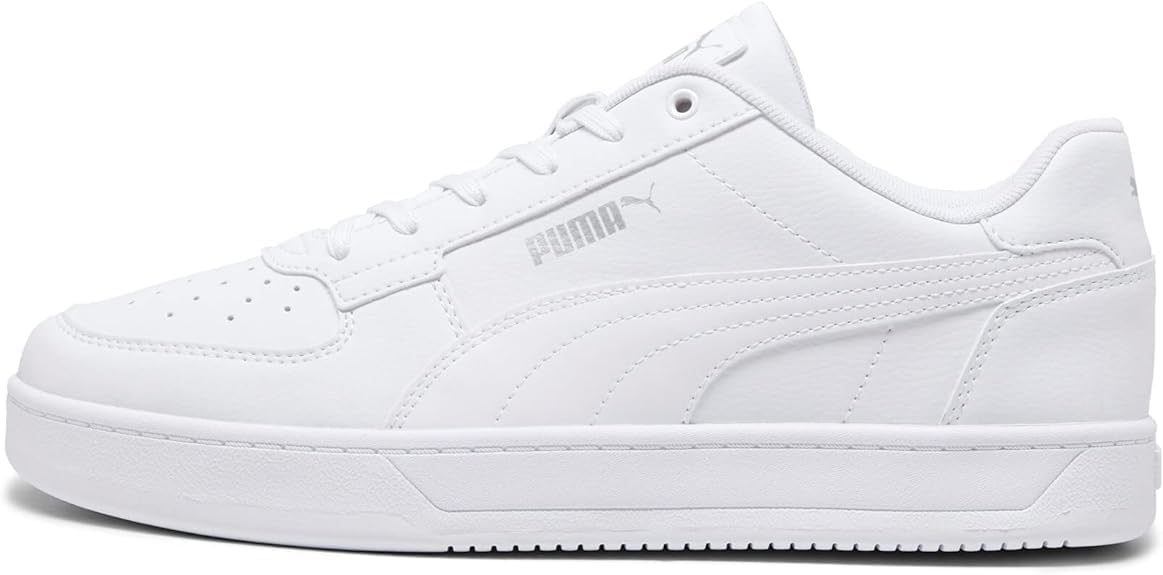 PUMA Men's Caven 2.0 Lace Up Sneaker White/Silver 8 Medium US