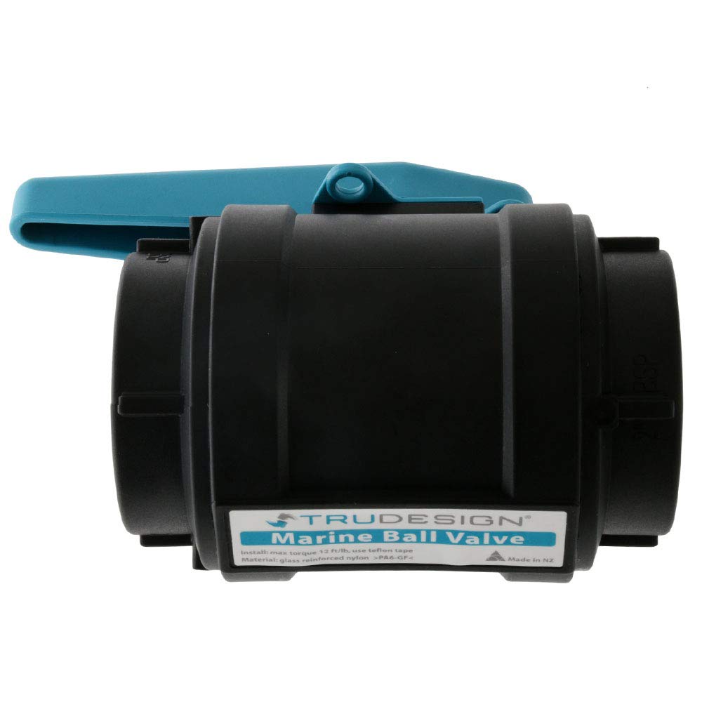 TRU-DESIGN PLASTICS, TD 58372 KS - Válvula de cierre de bola, 1 1/2", color azul