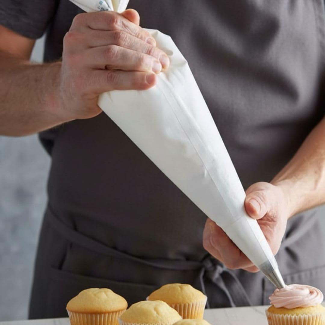 Soro Essentials- 24” Canvas Pastry Bag- Baking Piping Bag Piping Bag for Decoration Pastry Cake Decorating Baking Tools for Cupcakes Cakes Cookies Reusable Piping Icing Bag