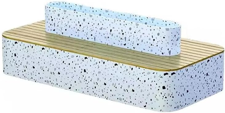 Patio Furniture Bench Outdoor Imitation Terrazzo Flower Box Seats, Benches, Outdoor Flower Bed Combinations, Commercial Street Square Restaurants Outdoor Bench(Color:B)