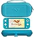 Produktbild ButterFox Premium Slim Case für Nintendo Switch Lite mit 19 Spielen und 2 Micro-SD-Kartenfächern, Aufbewahrungsfach für Switch Lite-Zubehör, Türkis Blau