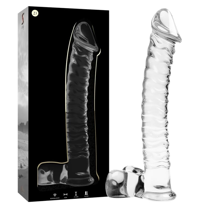 NEBULA SERIES BY IBIZA - Model 23 Dildo Borosilicate Glass 21.5 X 4 CM Clear