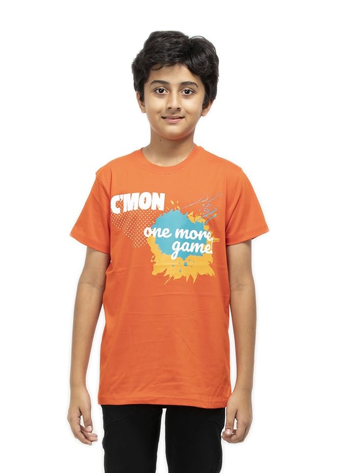 Get StockedC'mon Splash Print Boys Cotton T-Shirt (red)