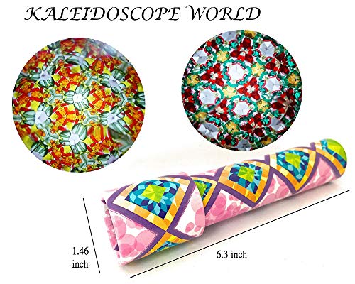 PerfectHues Gift Set Classic Kaleidoscope 2 pcs in a Box - Roses and Lattice Print Designs - with Colorful 5 inch Glitter Wand - Thumbnail 3