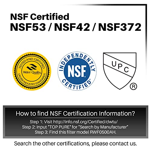 Icepure Plus 4396508 Nsf53&42 Premium Replacement For Whirlpool 4396510, Filter 5, Edr5Rxd1, Nl240V, Wfl400, 46-9902, 9010, Rwf0500A Refrigerator Water Filter,1Pack #TOP2