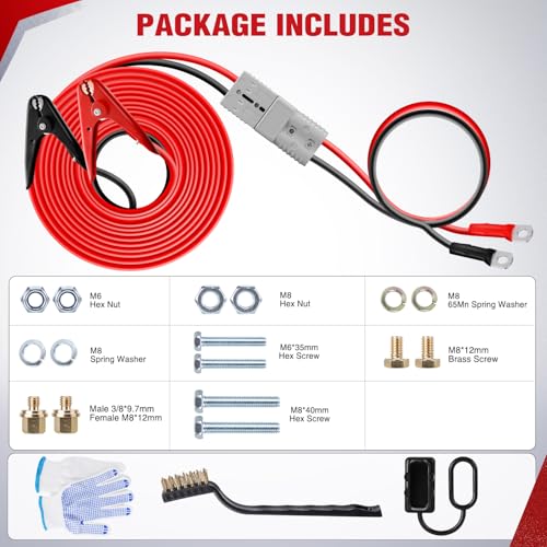 Nilight 1 Gauge 30 Feet Heavy Duty Jumper Cables 900 Amp Booster Battery Cables with Permanent Installation kit and Quick Connect Plug Includes Carrying Bag for 12V & 24V Cars SUVs and Trucks by Nilight - Image 8