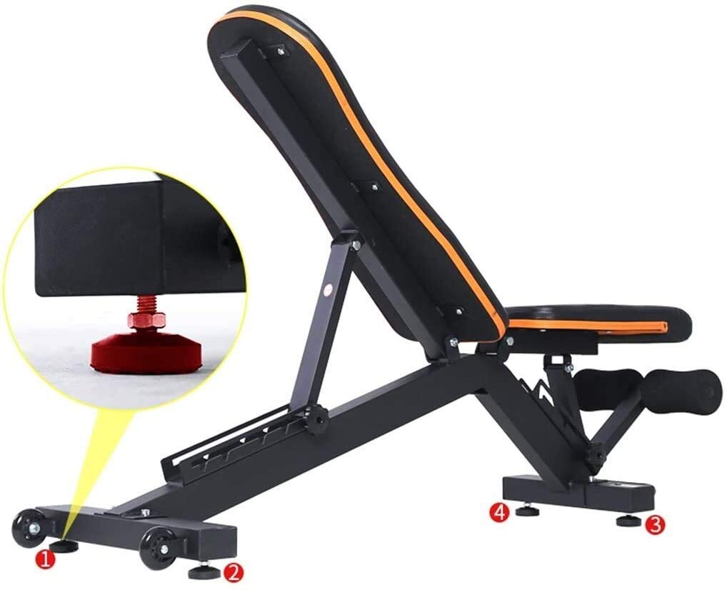 SaryEdge Adjustable Benches Dumbbell bench commercial Weight Bench Adjustable Workout Bench fitness equipment professional bench press chair home exercise multifunctional sit-up boa,
