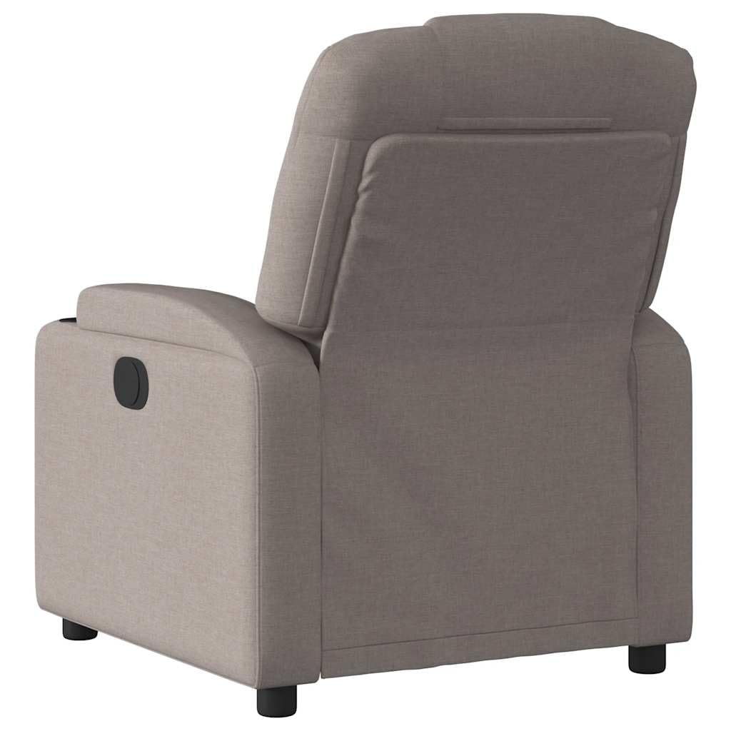 vidaXL Elektryczny fotel rozkładany, kolor taupe, obity tkaniną