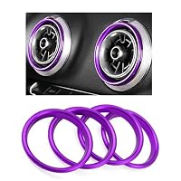 Dell'anello Decorativo dell'uscita dell'Aria per A3 S3 2013-2020 / Q2 2017+ Set da 4 Pezzi, Anello delle Prese d'Aria del cruscotto condizionata, Accessori per Interni Auto (Rosso