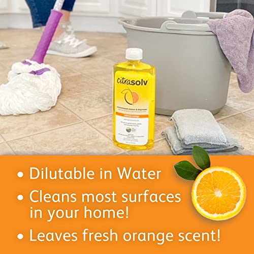 Citra Solv Concentrated Household Cleaner & Degreaser - Valencia Orange Scent - 8 Fl Oz, Safe, Effective, And Versatile Cleaning Solution, Natural Ingredients, Biodegradable, Made In Usa #TOP1