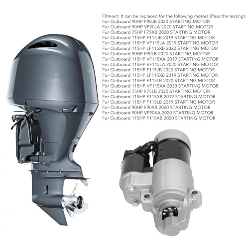 Motor de Partida Externo 6EM-81800, Novo Motor de Partida para Motor de Popa de 4 TemposT 75HP 90HP